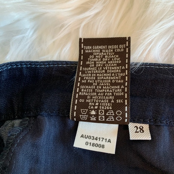 7 FOR ALL MAN KIND Skinny Dark Wash Jeans - Picture 5 of 7